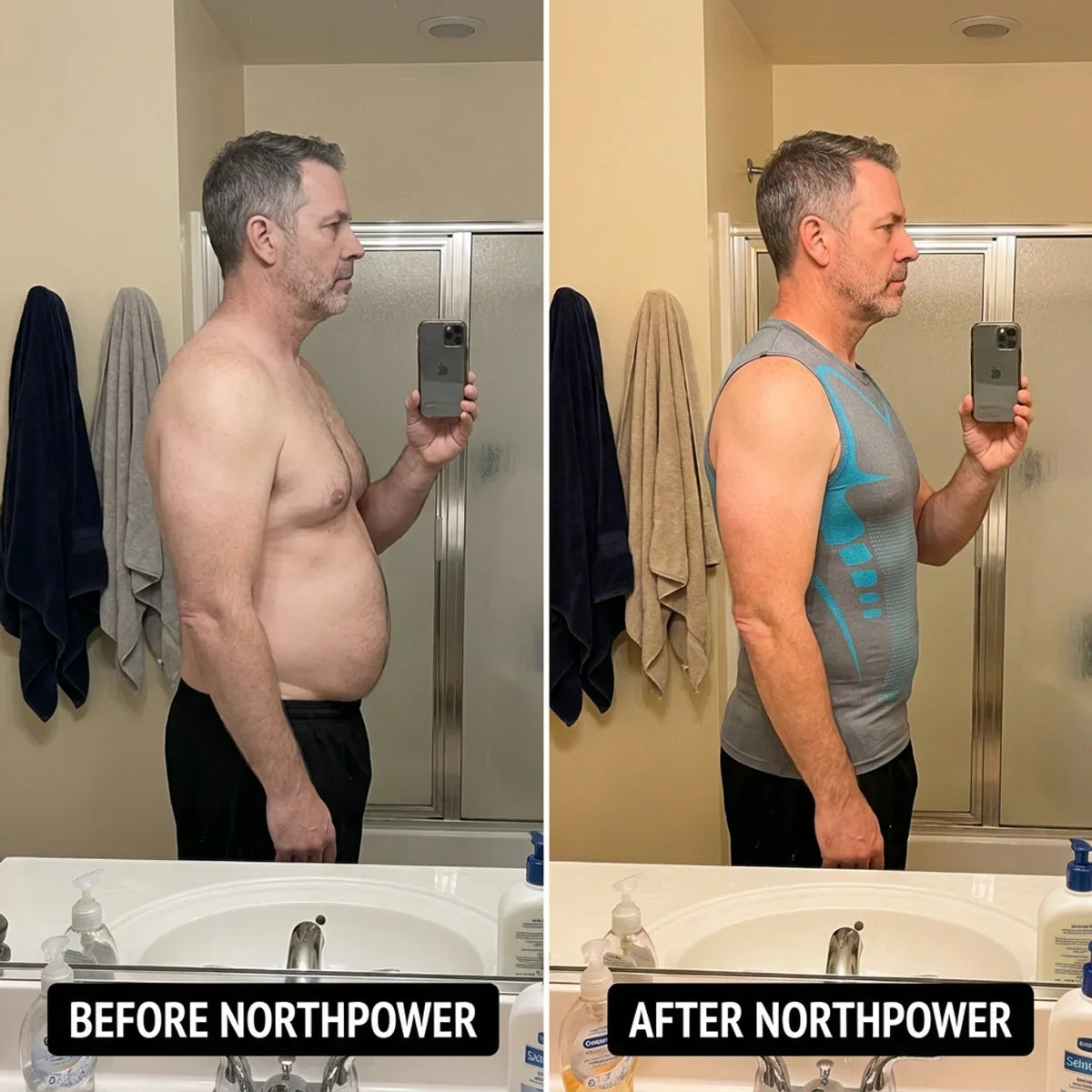 NorthPower V-Neck | Feel The Power of Confidence, Shape & Control